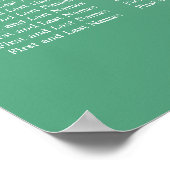 Elegant Wedding Seding Chart Winter Snow Mint Poster (Hoek)