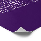 Elegant Wedding Seding Chart Winter Snow Paars Poster (Hoek)