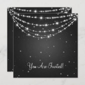 Elegant Wedding Sparging Chain Black Kaart (Voorkant / Achterkant)