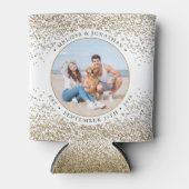 Elegant Wedding Specialized Gold Glitter Foto Blikjeskoeler (Voorkant)