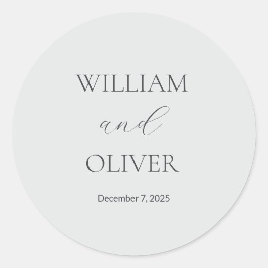 Elegant Wedding Sticker (Voorkant)