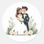 Elegant Wedding Sticker (Voorkant)