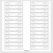 Elegant Wedding Straw Label Cheers Drink Vlag (Vel)