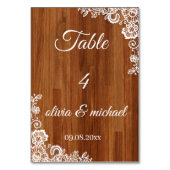 “Elegant Wedding Table Numbers – Personalized Set Kaart (Voorkant)