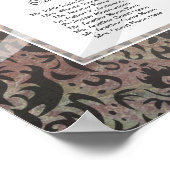 Elegant Wedding Table Seating Chart Tuscan Damask Poster (Hoek)