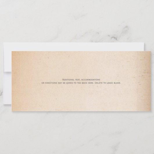 Elegant Wedding Ticket Uitnodiging met RSVP (Achterkant)