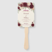 Elegant Wedding Timeline Program Hand Fan Handwaaier (Voorkant)