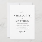 Elegant Wedding Uitnodiging | Gegevens op achterzi (Voorkant)