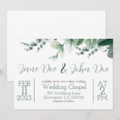 Elegant Wedding-uitnodiging Kaart (Voorkant / Achterkant)