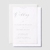 Elegant Wedding Vellum Uitnodigingen (Offset)