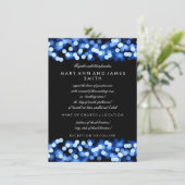 Elegant Wedding Vow Renewal Blue Hollywood Glam Kaart (Staand voorkant)