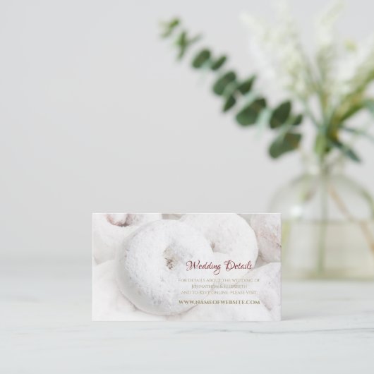Elegant Wedding Website Respons Etheral Doughnut Informatiekaartje (Staand voorkant)