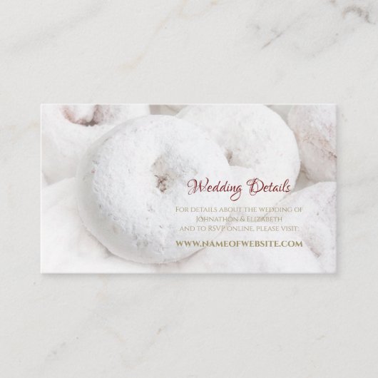 Elegant Wedding Website Respons Etheral Doughnut Informatiekaartje (Voorkant)