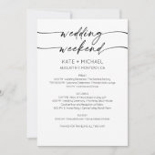 Elegant Wedding Weekend Itinerary Invitation (Devant)