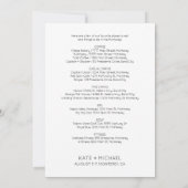 Elegant Wedding Weekend Itinerary Invitation (Dos)