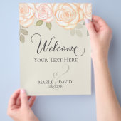 Elegant Wedding Welcome Creëer Your Ewn Sage Green Flyer (Hand)