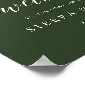 Elegant Wedding Welcome Sign. with White Script Poster (Hoek)