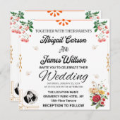 ELEGANT WEDDINGCARD KAART (Voorkant / Achterkant)