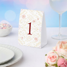 Elegant weeding table number