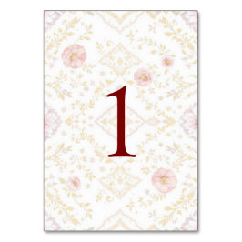 Elegant weeding table number kaart