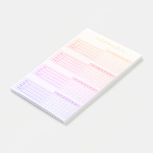 Elegant Weekly Habit Tracker Post-it Notes