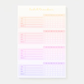 Elegant Weekly Habit Tracker Post-it Notes (Voorkant)