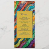 Elegant weelderig Afrikaans bestemmingsmenu Programma (Voorkant)