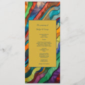 Elegant weelderig Afrikaans bestemmingsmenu Programma (Achterkant)