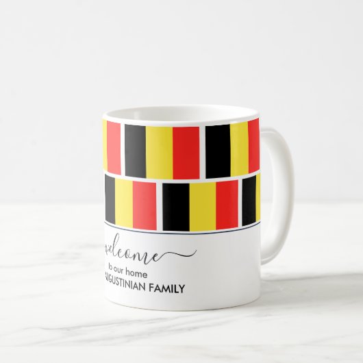 Elegant Welcome BELGIUM FLAG Coffee Mok (Voorkant rechts)