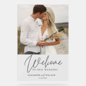 Élégant Welcome Calligraphy Mariage Photo (Recto)