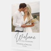 Élégant Welcome Calligraphy Mariage Photo (Angle)