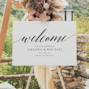 Elegant Welcome Wedding Sign Poster