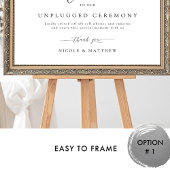 Elegant Welkom bij Unplugged Wedding Ceremony Sign Poster