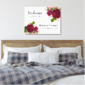 Elegant Welkom op onze bruiloft Canvas Afdruk (Insitu (Slaapkamer))