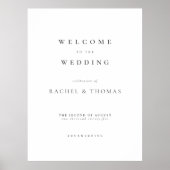 Elegant Welkom Trouwteken Poster (Voorkant)