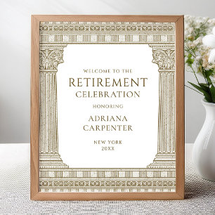 Elegant welkomstbord voor verjaardagsfeest met tem poster