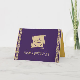 Elegant Wenskaart Diwali met Deya Kaart