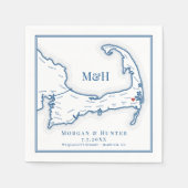 Elegant Wequassett Resort Bruiloft Servet (Voorkant)