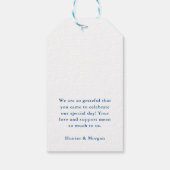 Elegant Wequassett Resort Bruiloft Welkom Cadeaulabel (Achterkant)