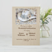 Elégant Western Boho Wedding Invitation (Debout devant)