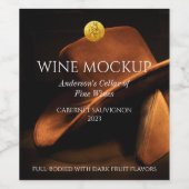Elegant Western Cowboy Custom Wine Labels Wijn Etiket (Enkel label)