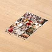 Elegant What A Year 12 Photo Snowflakes Acryl Uitnodigingen (Laagn)