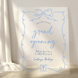 Elegant Whimsical Blue Bows Transparent, événement