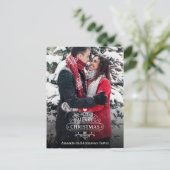 Elégant Whimsical Christmas Photo Carte postale (Debout devant)