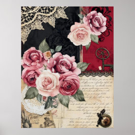 Elegant Whimsical Romantic Gothic Vintage Poster
