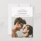 Elegant Whimsical Script Foto Bruiloft Save The Date (Voorkant)