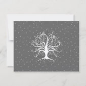 Elegant Whimsical Swirl Tree RSVP Kaartje (Voorkant)
