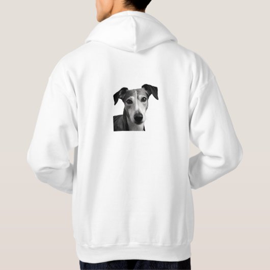 Elegant Whippet Hoodie (Achterkant)