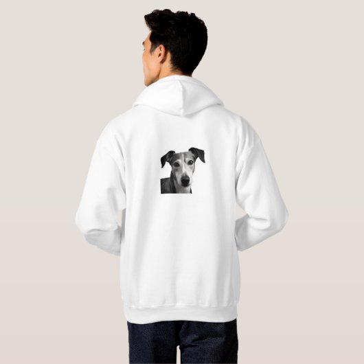 Elegant Whippet Hoodie (Achterkant volledig)