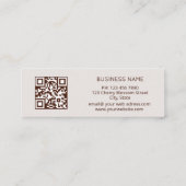 Elegant White 3D Magnolia Mini Visitekaartje (Achterkant)